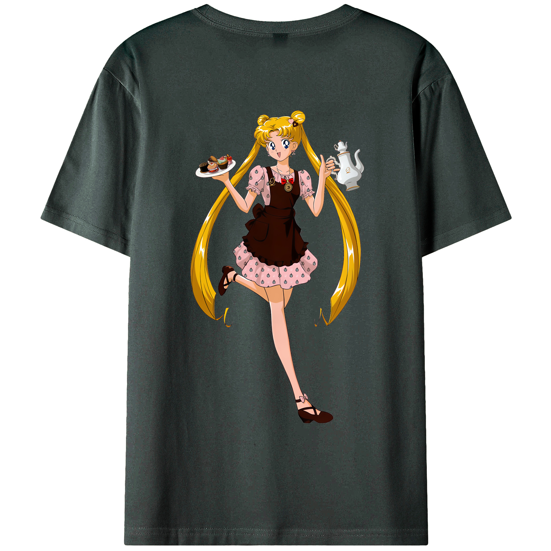 （画像用） 美少女戦士セーラームーン 愛野 美奈子 あいの みなこ Sailor Moon Aino Minako 綿100％ メンズ半袖Tシャツ（バックプリント） 通気性